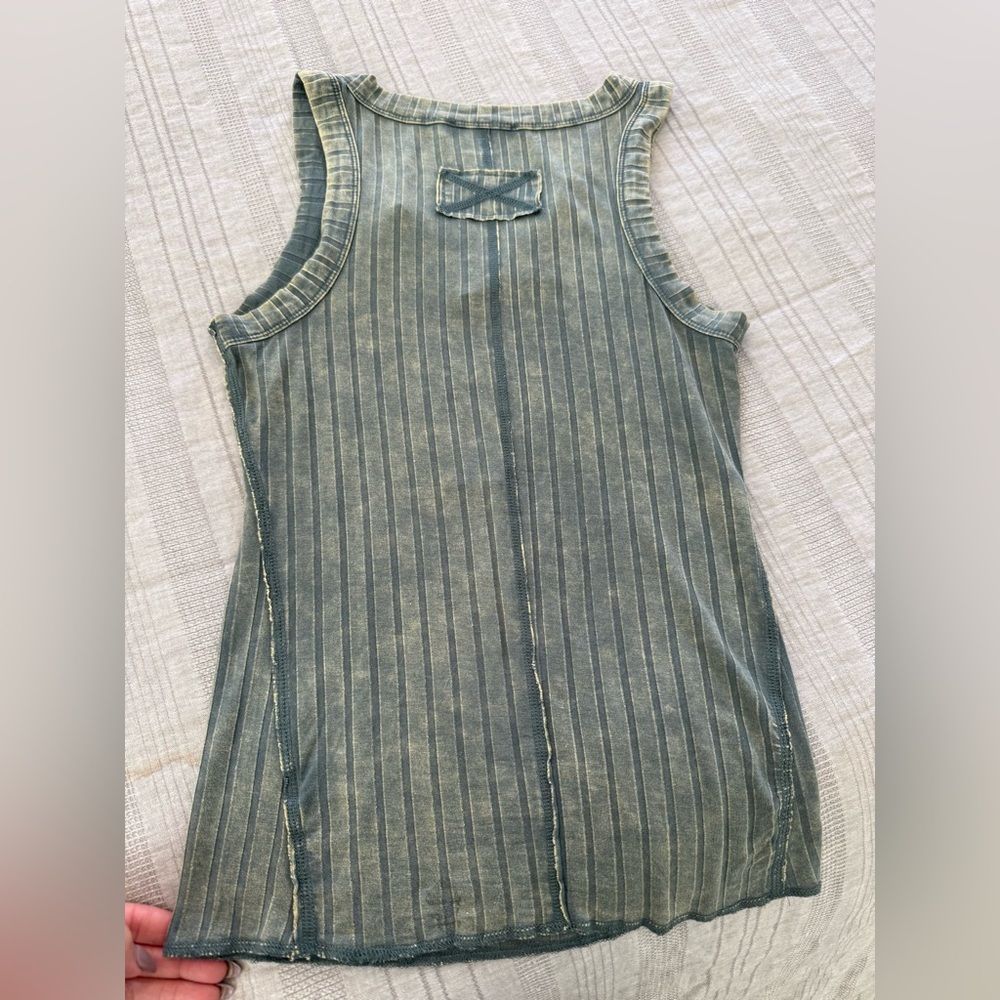 Zenana Outfitters Ribbed Tank Top - Blue Gray - Picture 2 of 2